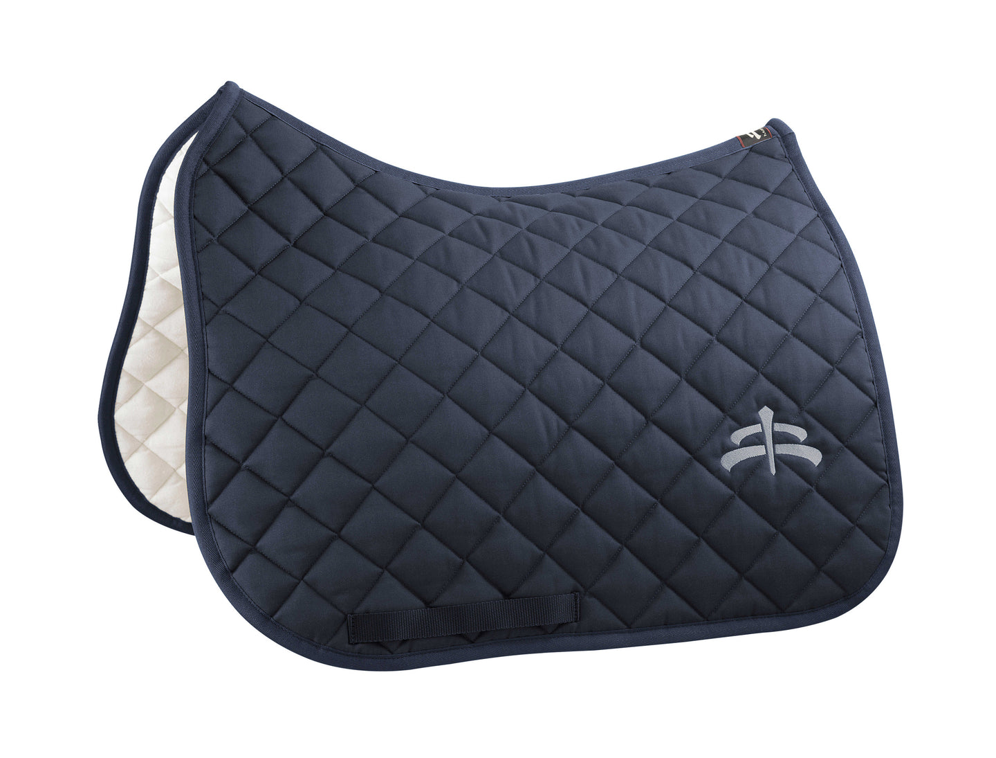 Dressage wadded saddle pad with Makebe logo