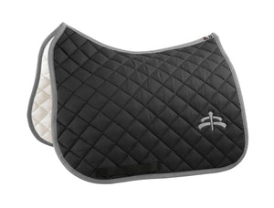 Dressage wadded saddle pad with Makebe logo