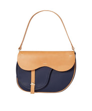 Load image into Gallery viewer, Leather bag | Made in Italy | leather accessories | Blue leather bag 