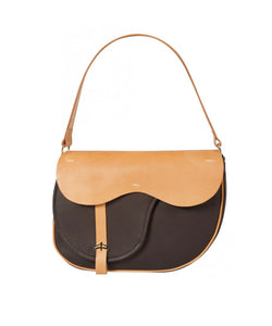 Leather bag | Made in Italy | leather accessories | dark grey leather bag 