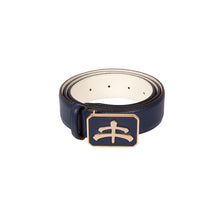 Load image into Gallery viewer, Leather and brass Belt | blue