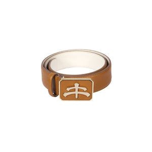 Leather and brass Belt | light brown