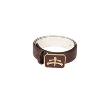 Load image into Gallery viewer, Leather and brass Belt | brown