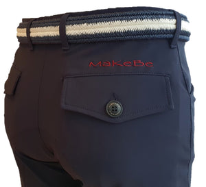 Men breeches | equestrian | man riding breeches | clothing | grip | model RALPH | Makebe | made in Italy | comfort of movement | gel grip | technical materials | blue |