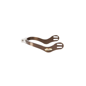 Spur with tooth rowel interchangeable kit | final interchangeable kit | final interchangeable | spur | technical | Makebe | equestrian | riding | horse | combinations of terminals | terminals | Lightweight | Durable | Ergonomic | chocolate | brown |